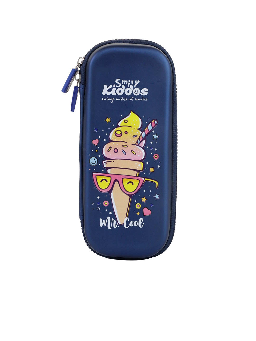 Smily Kiddos Kids Blue & Ice-cream Printed Pencil Case