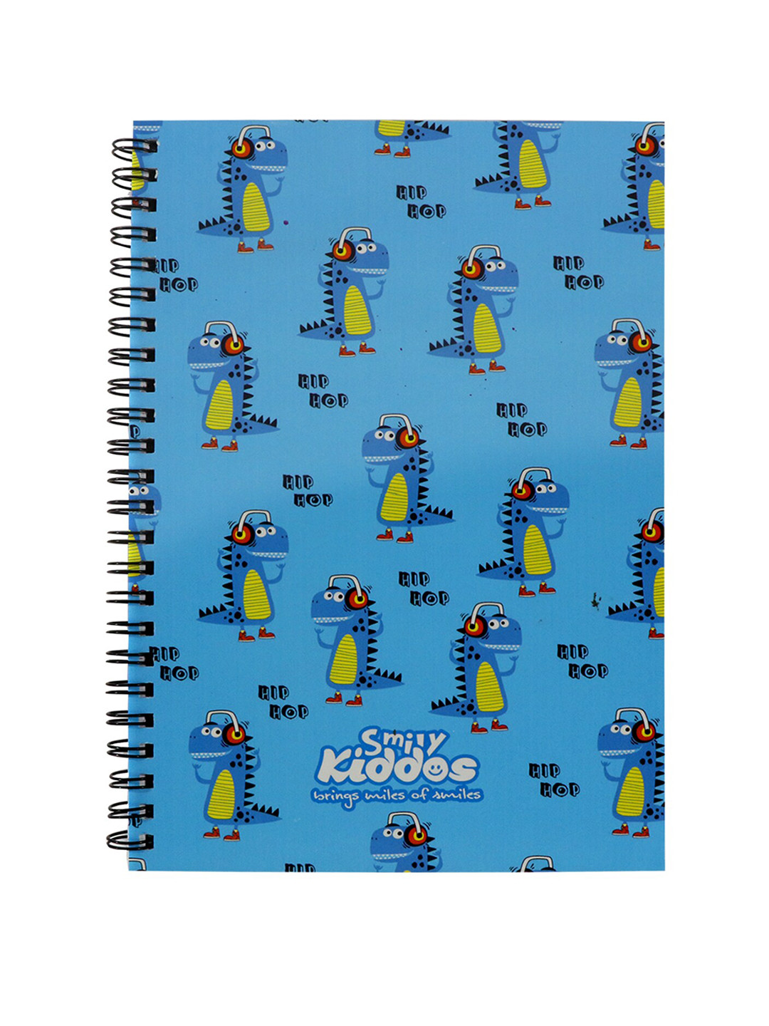Smily Kiddos Kids Blue & Yellow Dino Printed Spiral A5 Lined Notebook