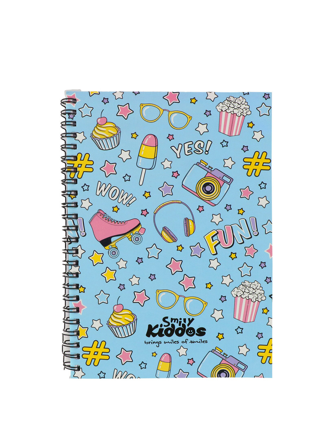 Smily Kiddos Blue Printed A5 Lined 100% paper Notebook