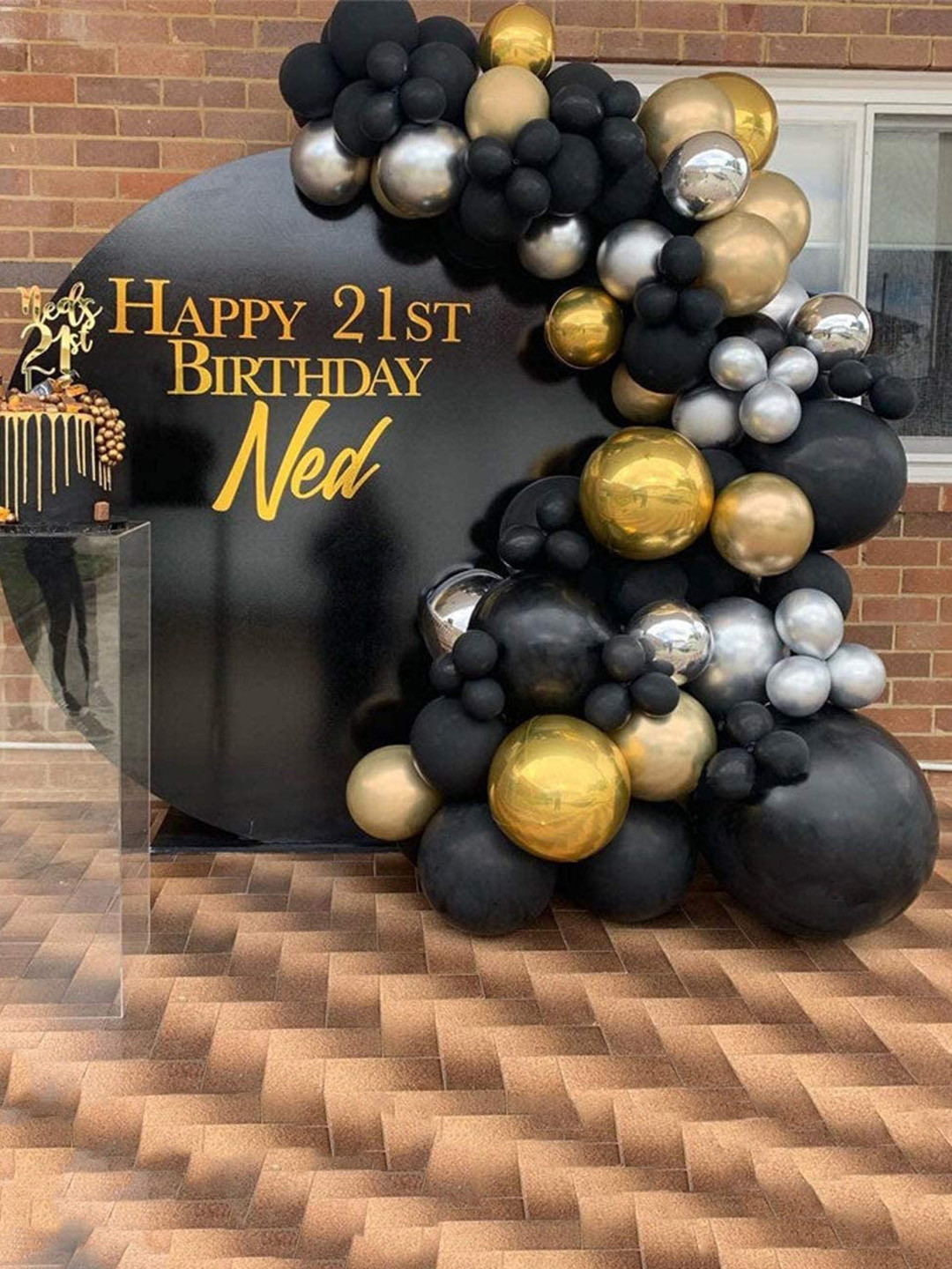 CHOCOZONE Black Pack of 100 Metallic Balloons