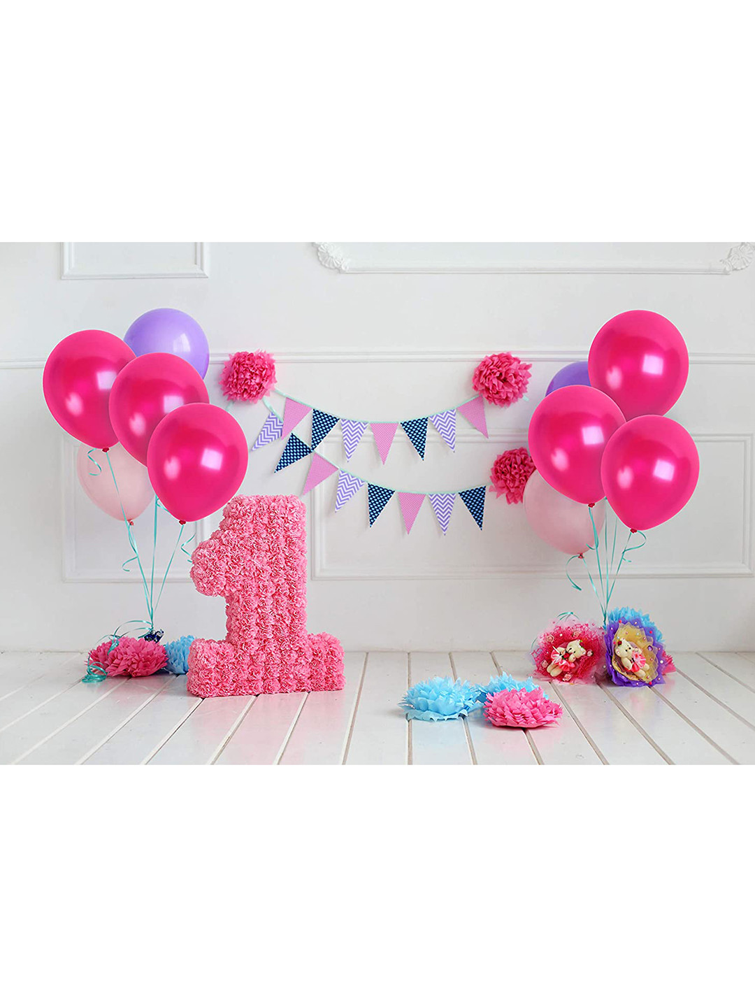 CHOCOZONE Pink Pack of 100 Metallic Balloons