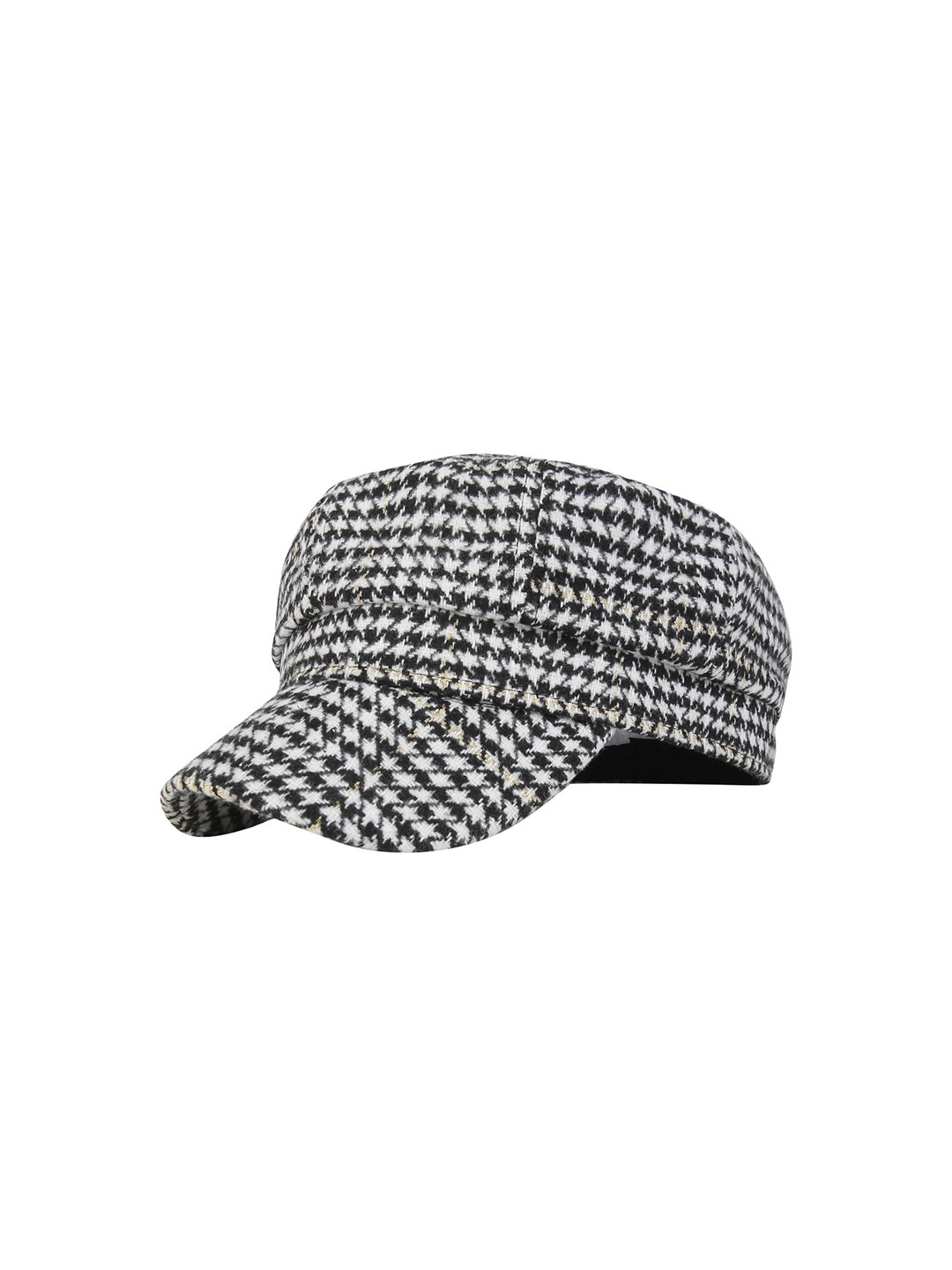 iSWEVEN Unisex Black & White Ascot Cap