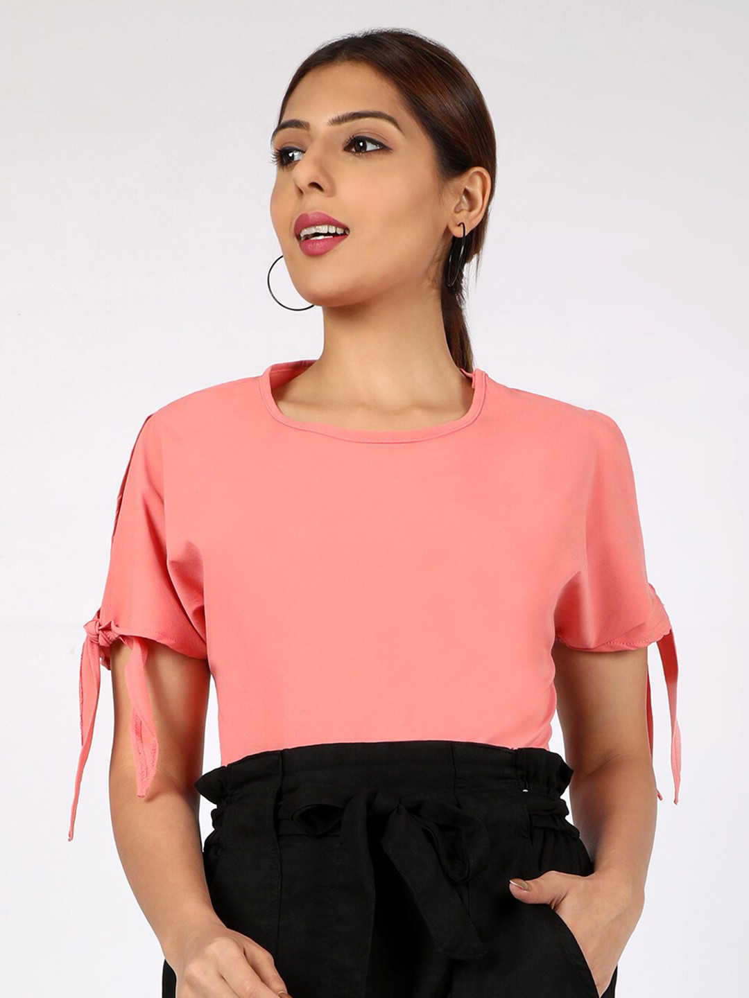 CHIMPAAANZEE Peach-Coloured Boxy Top