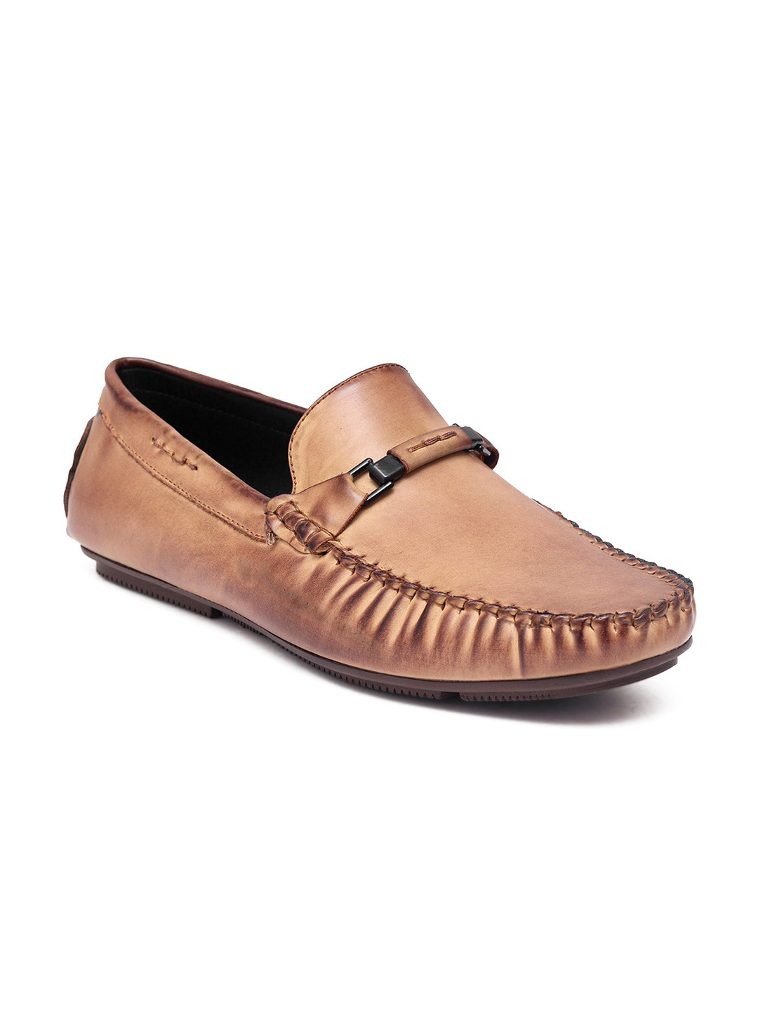 Ferraiolo Men Beige Driving Shoes