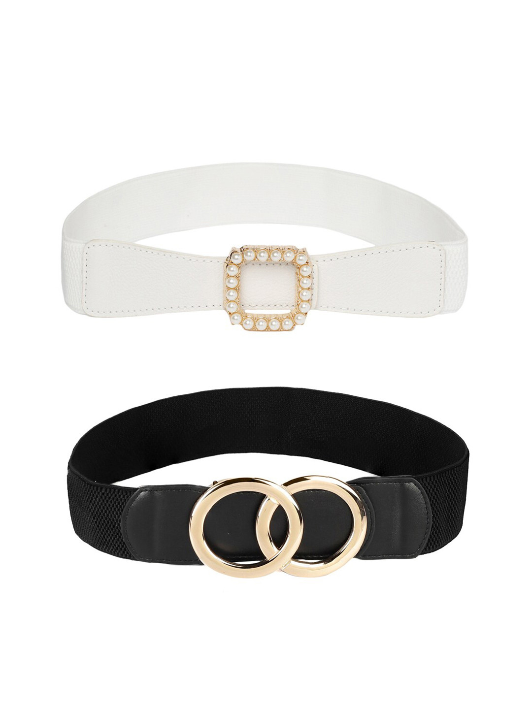 CRUSSET Women White 2 PU Belt