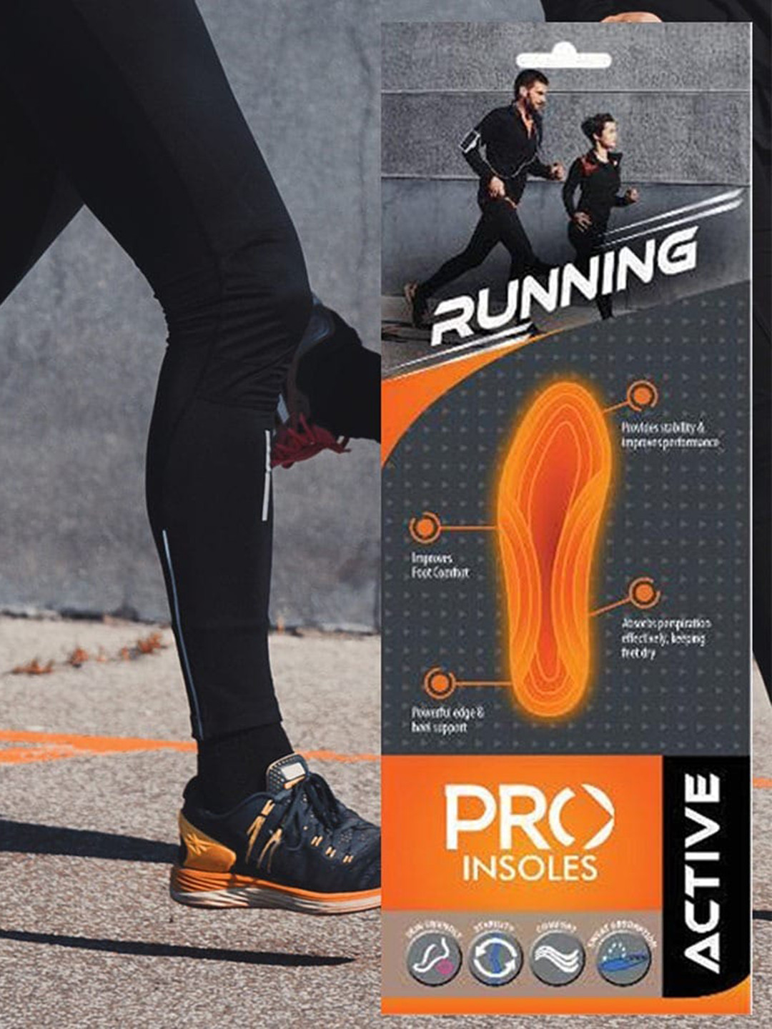 PRO Unisex Red Textured Sport Shoes Running Insole