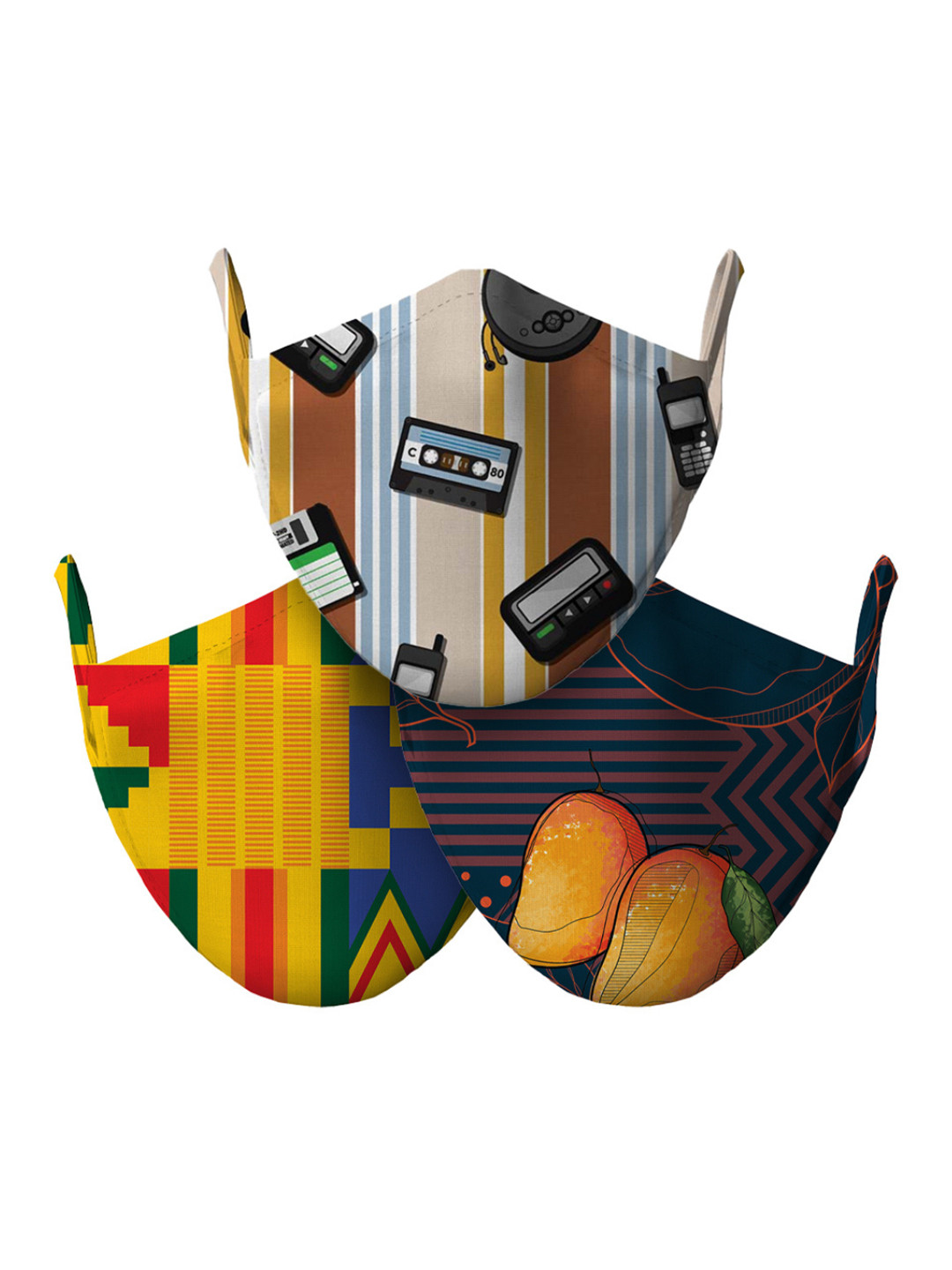 wHAT'S DOwn Pack of 3 Cloth Face Masks