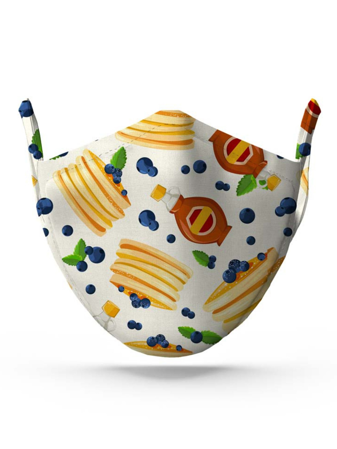 wHAT'S DOwn Peach Pancakes Cotton Reusable Face Mask