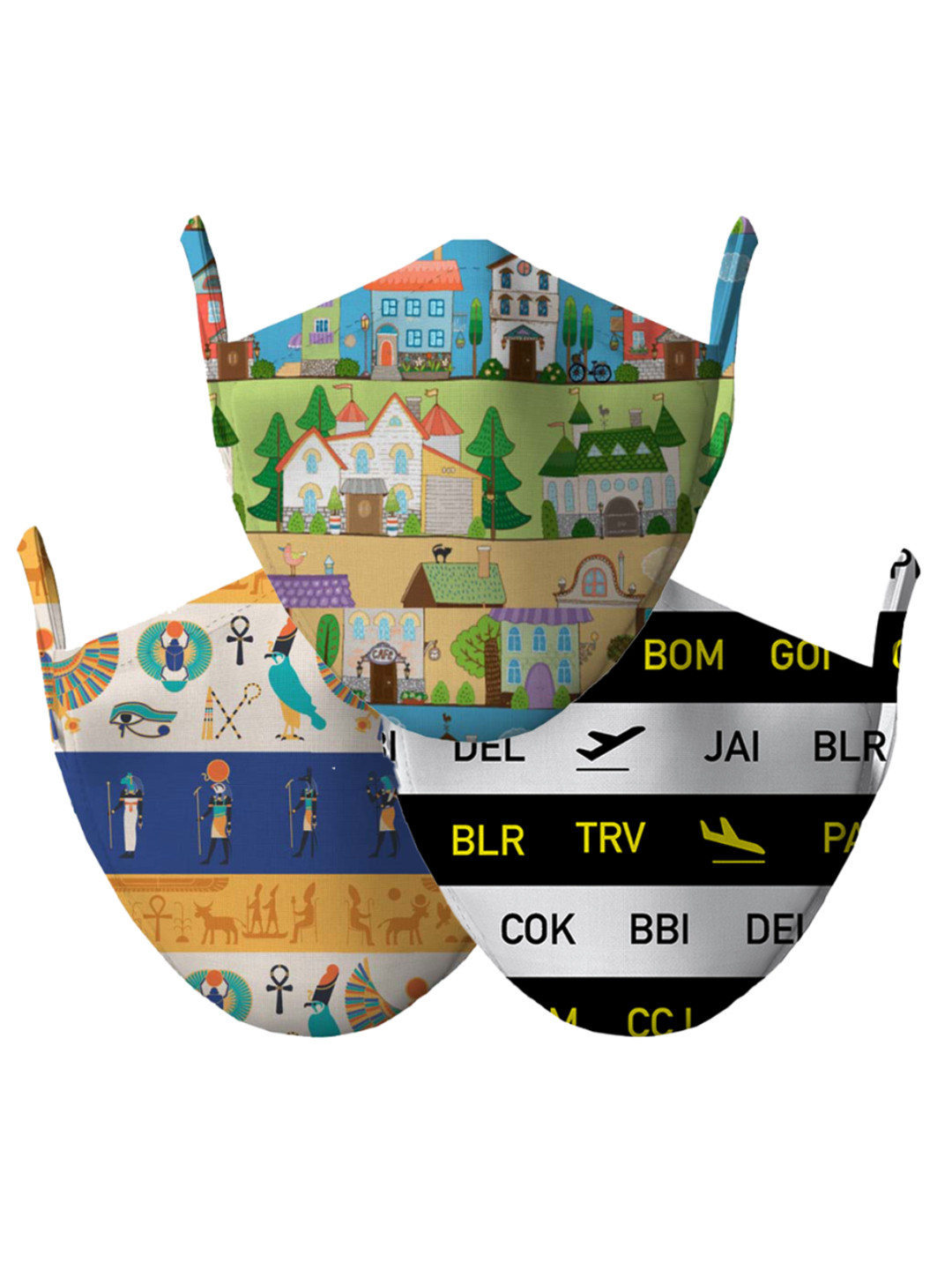 wHAT'S DOwn Pack of 3 Cloth Face Masks