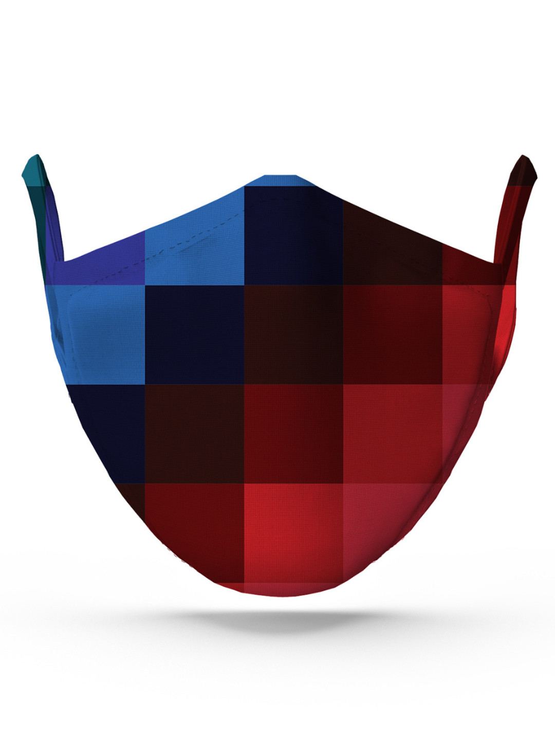 wHAT'S DOwn Blue & Red Printed Cotton Outdoor Masks