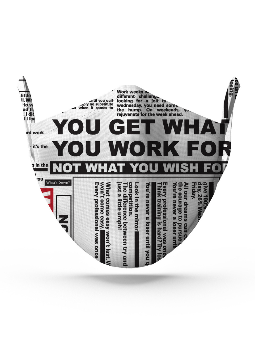 wHAT'S DOwn Unisex Black & White Printed Cotton Reusable Face Mask