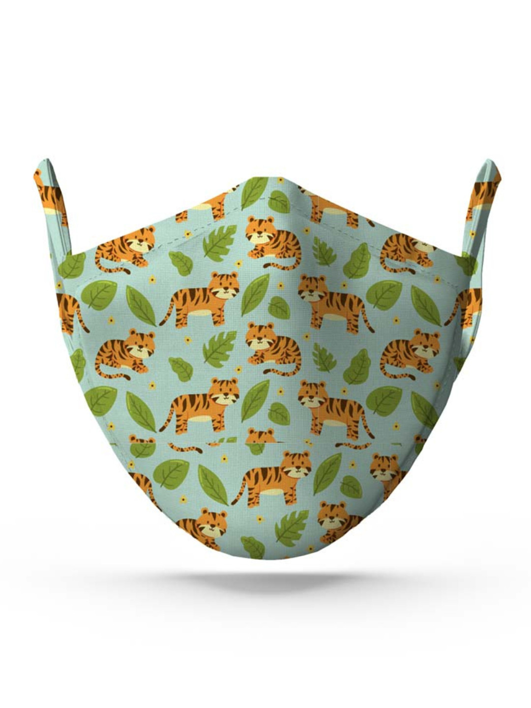 wHAT'S DOwn Green Sher Khan Cotton Reusable Face Mask
