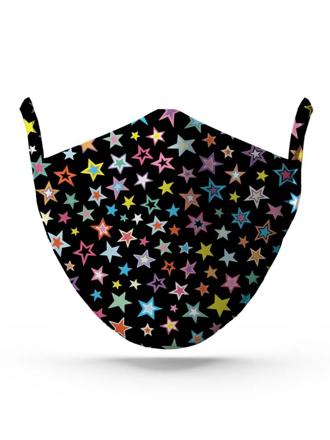 wHAT'S DOwn Black Printed Cotton Reusable Face Mask