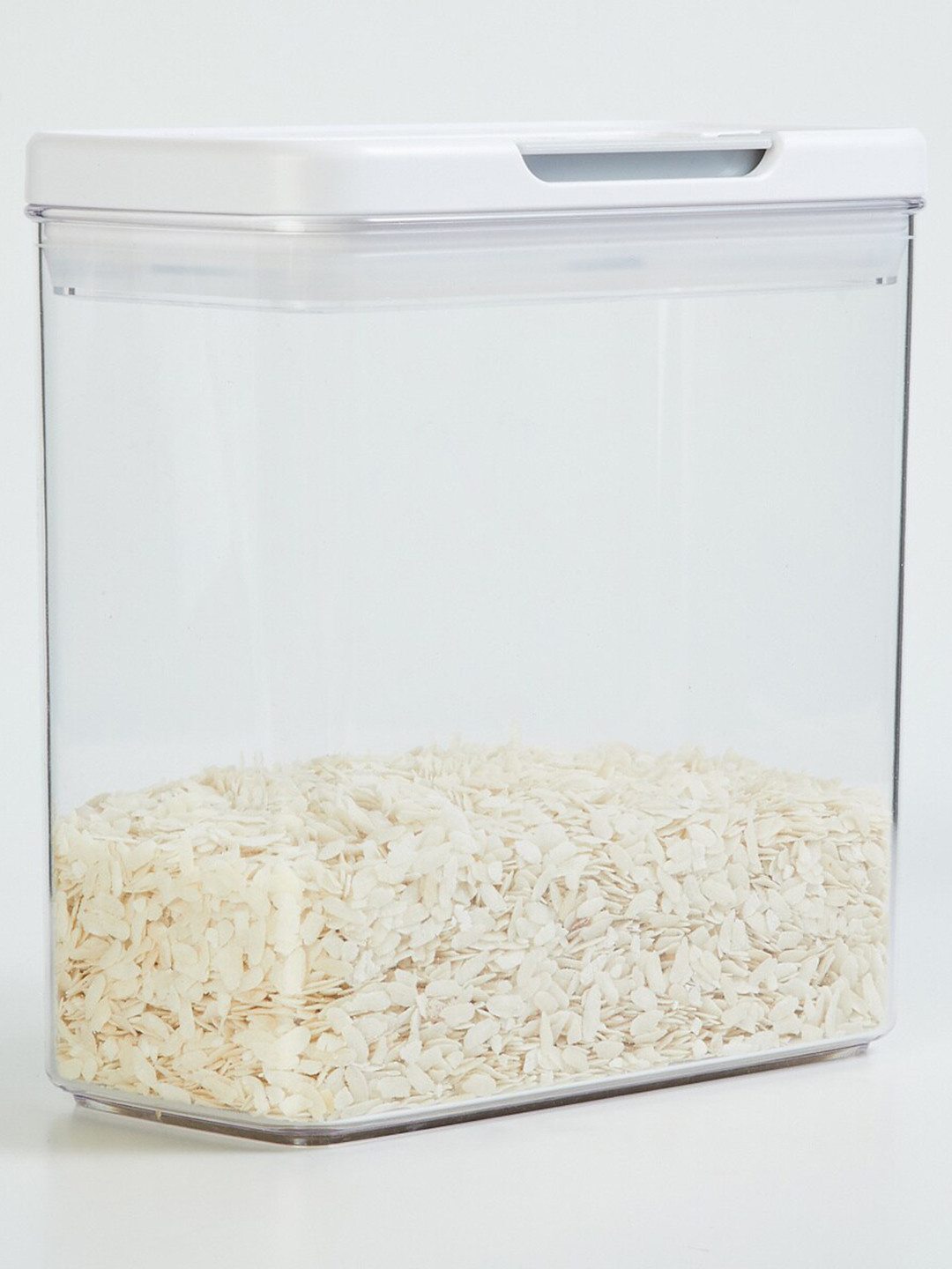 Home Centre Palestine Camden Transparent Glass Dishwasher Safe Flip Top Graduated Container-2.7L