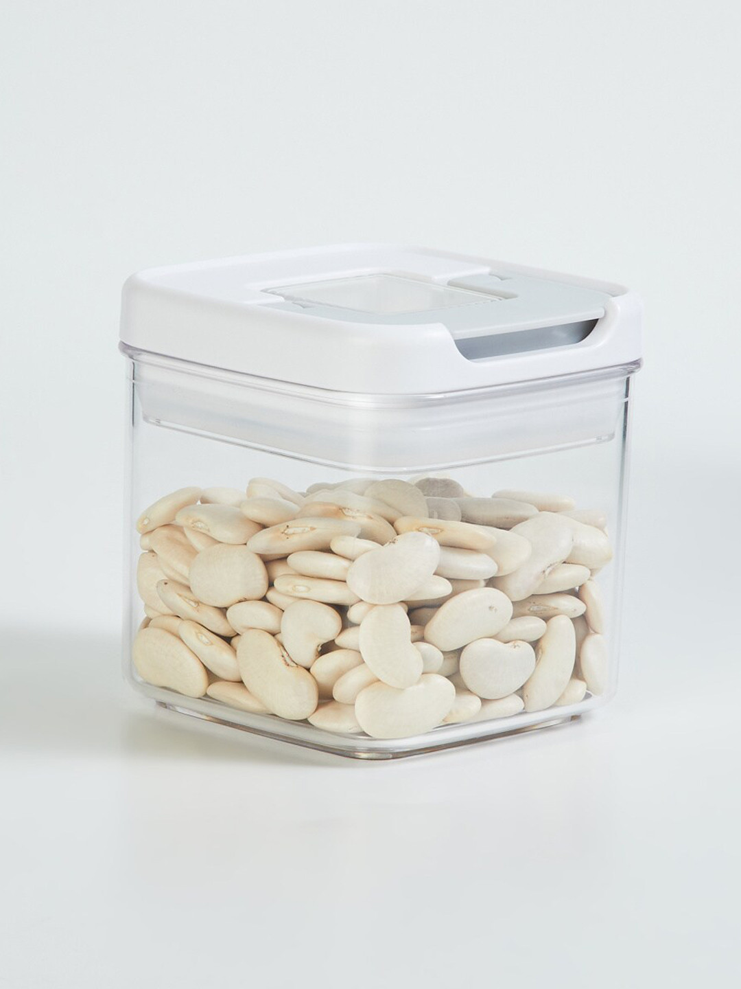 Home Centre Palestine Camden Transparent Glass Dishwasher Safe Flip Top Graduated Container-460ml