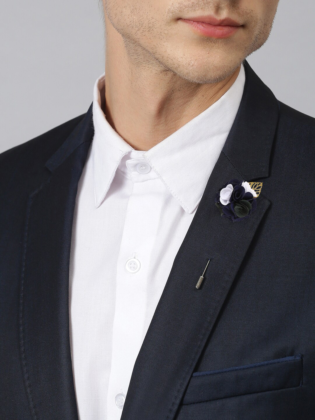 Tossido Men Blue Brooch Lapel Pin
