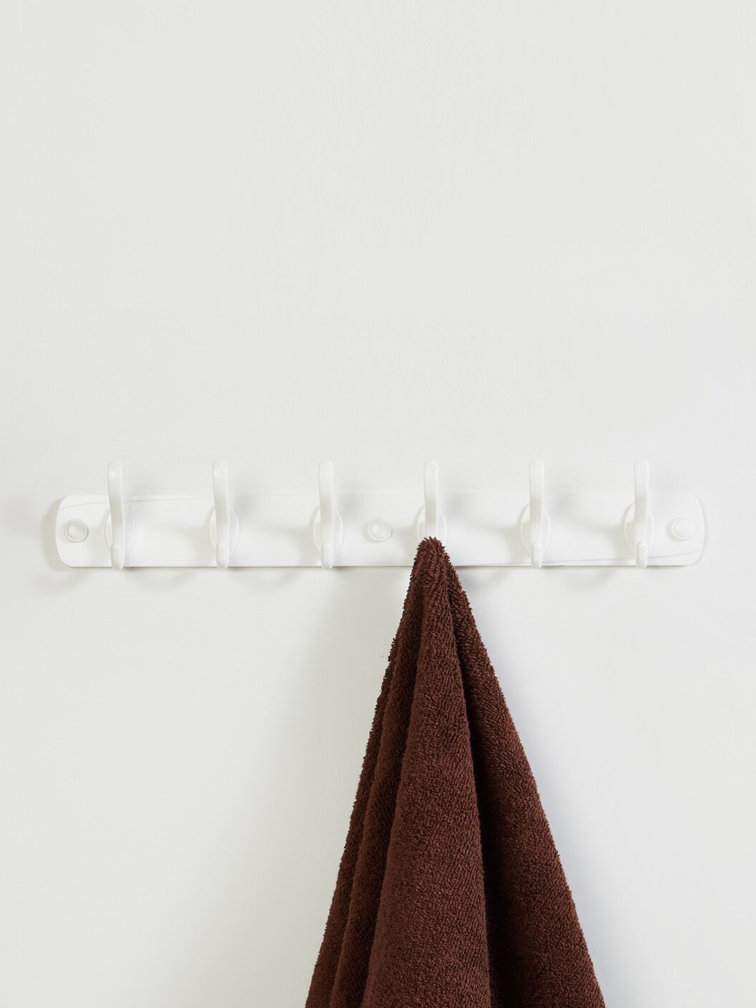 Home Centre White Orion Medallian Solid Wall Hook With 6 Knobs