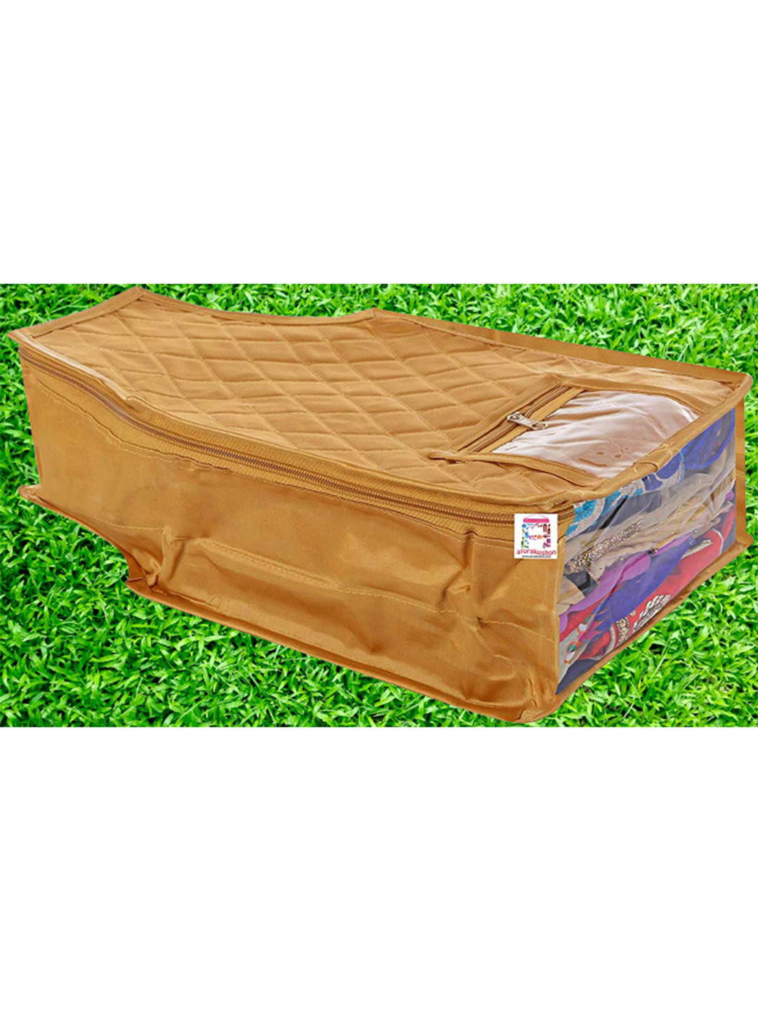 atorakushon Gold-Toned Set of 2 Solid Drawer Organisers