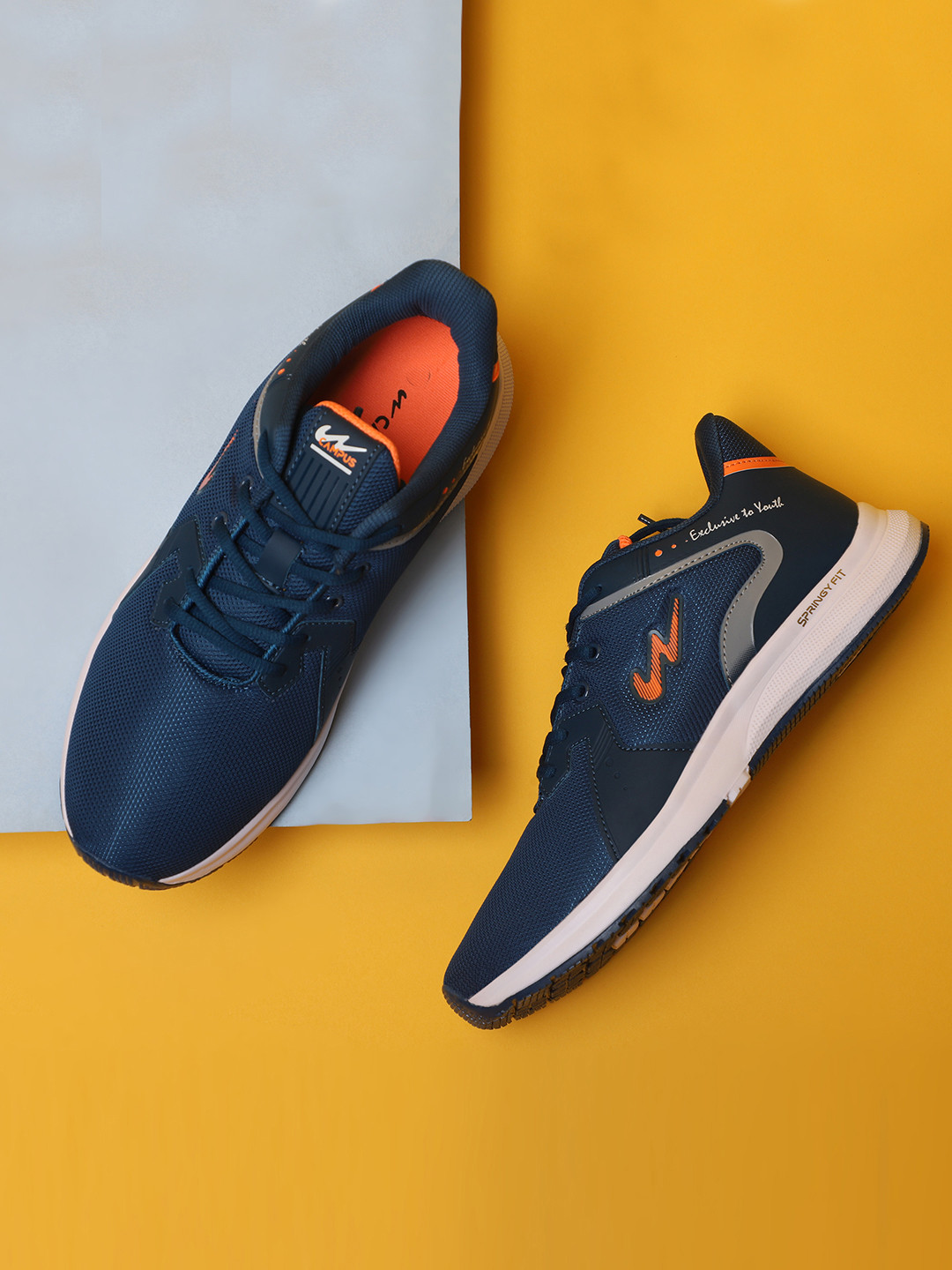 Campus Men FRED Blue Mesh Running Shoes