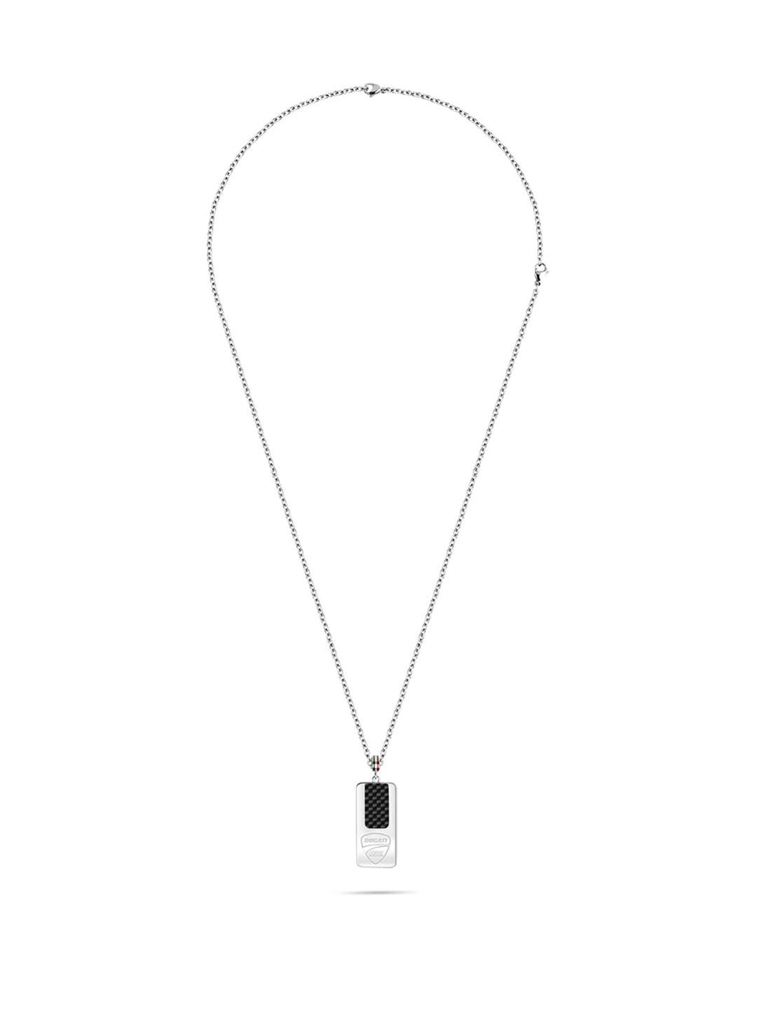 DUCATI CORSE Men Silver-Toned & Black Necklace