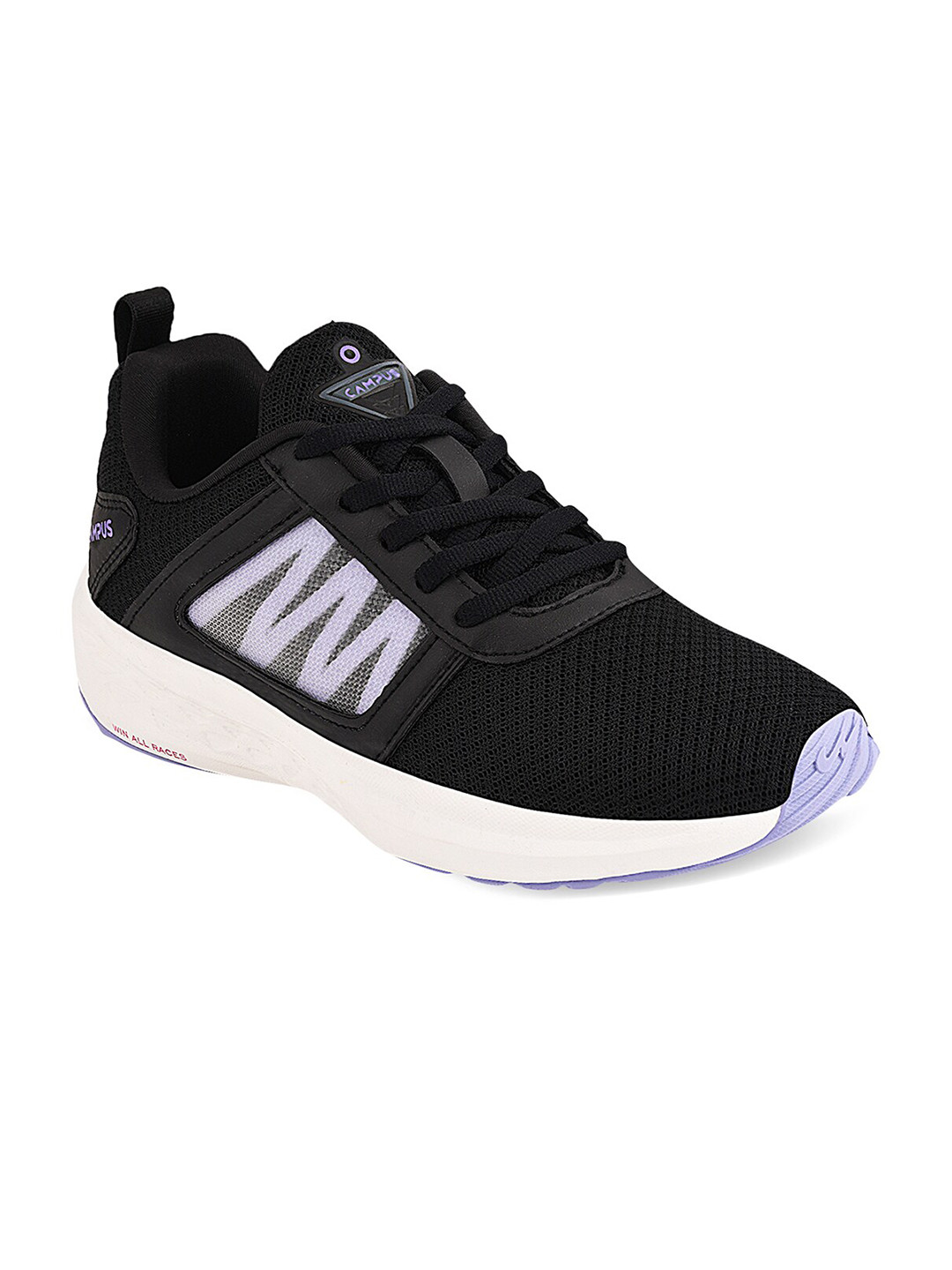 Campus Women MERMAID Black Mesh Running Shoes