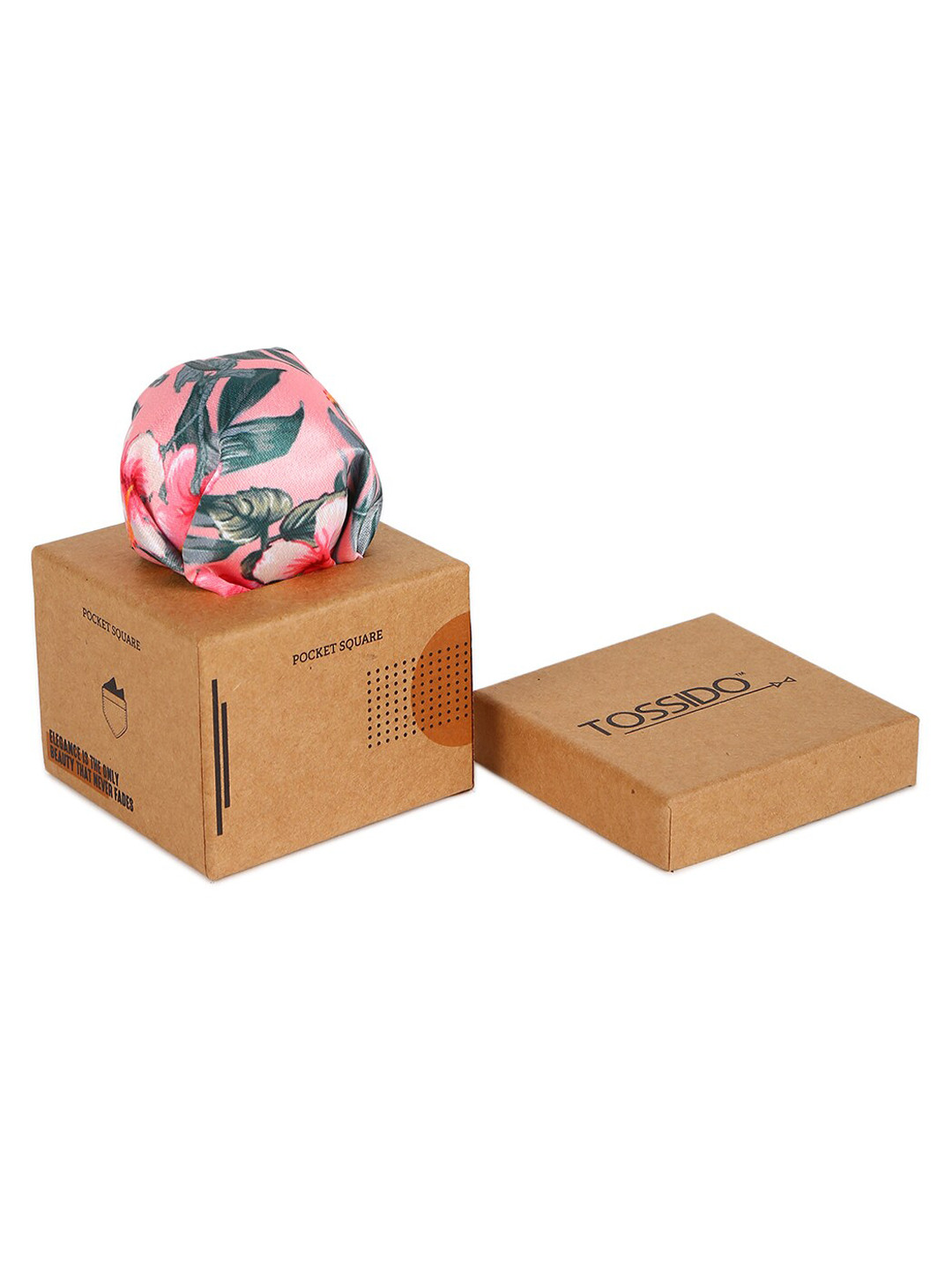 Tossido Men Pink Printed Pocket Squares