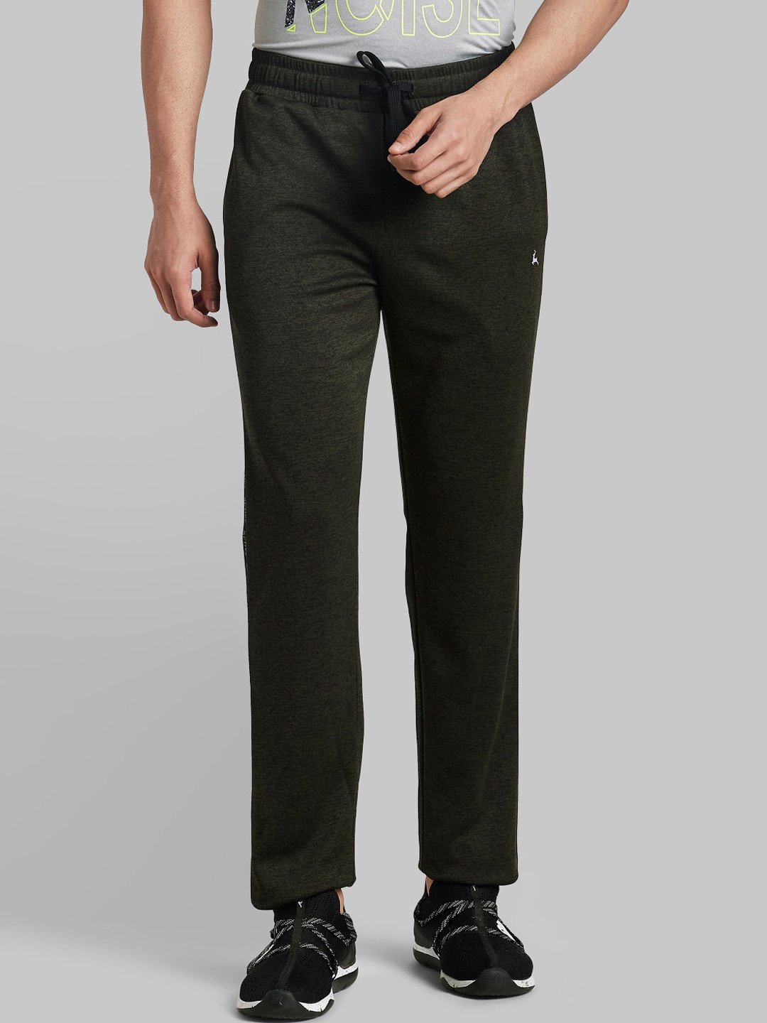 Parx Men Dark-Green Solid Track Pant