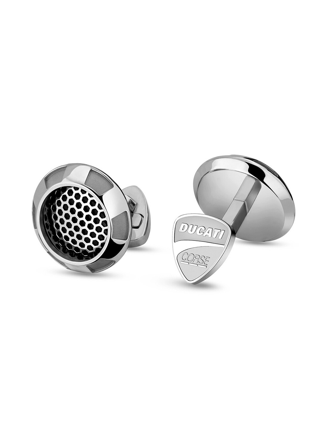 DUCATI CORSE Silver-Toned Cufflink