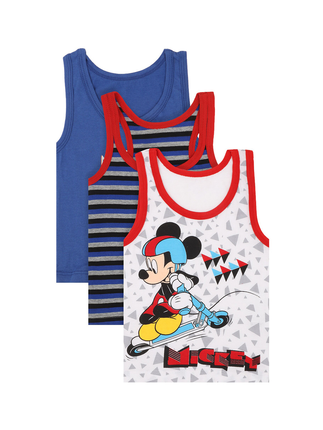 Bodycare Boys Pack of 3 Assorted Mickey CottonBasic InnerwearVests KIA9303A-PK001-ASSORTED