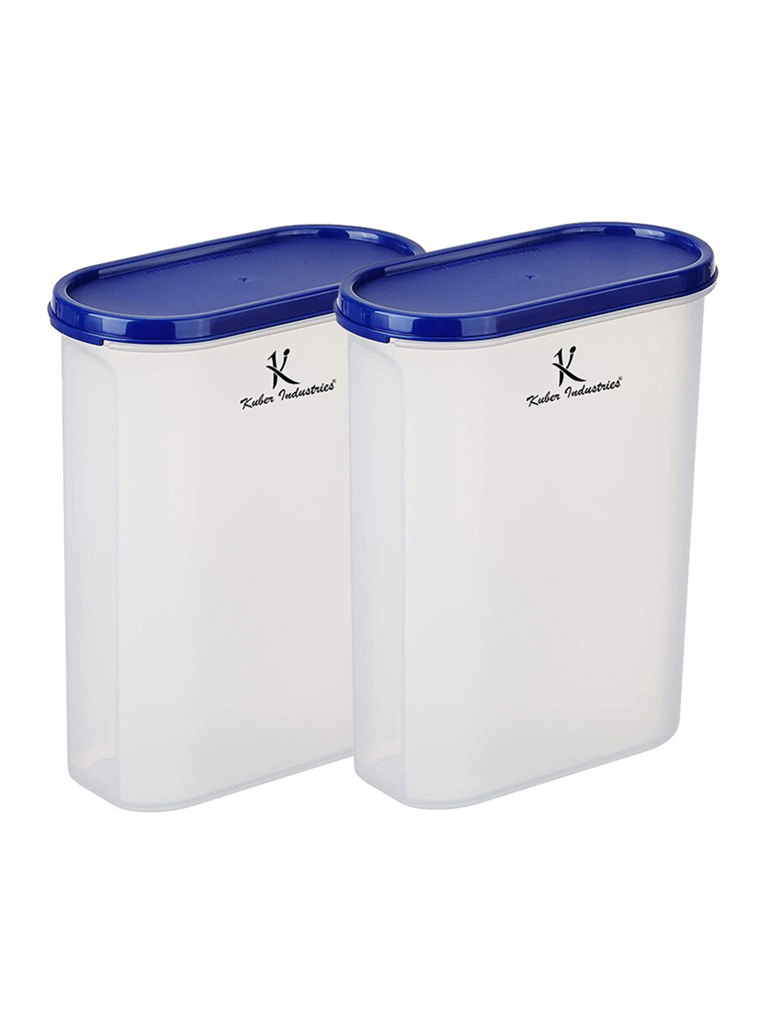 Kuber industries Space Saver Transparent Plastic Scratch Resistant 2 Piece Flip Top Graduated Container-2.5L