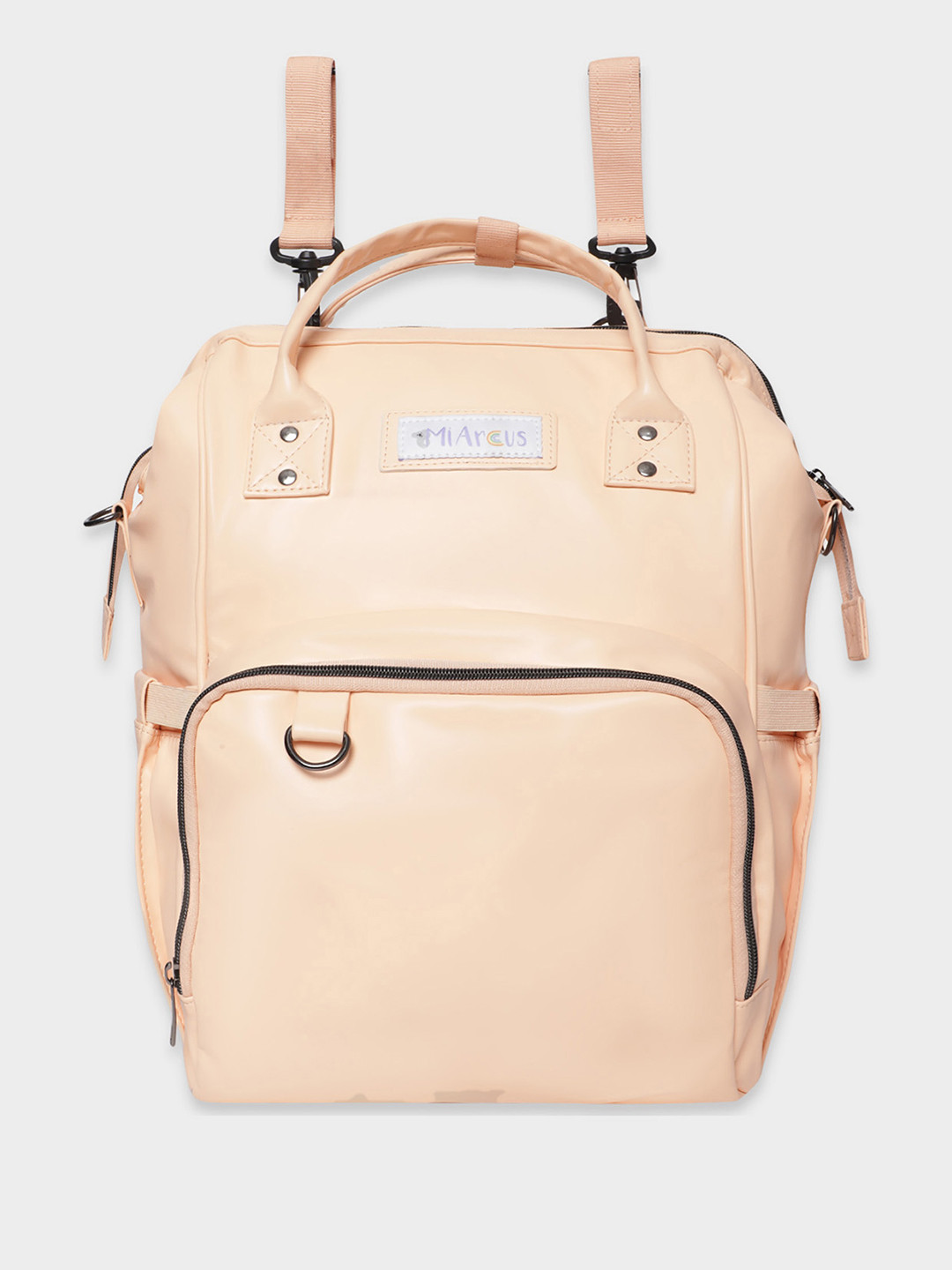 MiArcus 100% Vegan Leather 2-in-1 Printed Maternity Diaper Bag, &  Diaper Changing Sheet