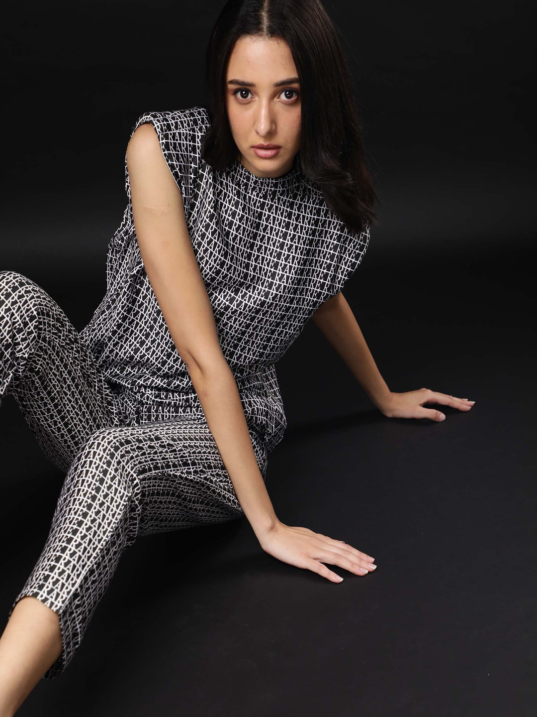 RAREISM Women Black & White Printed Trousers