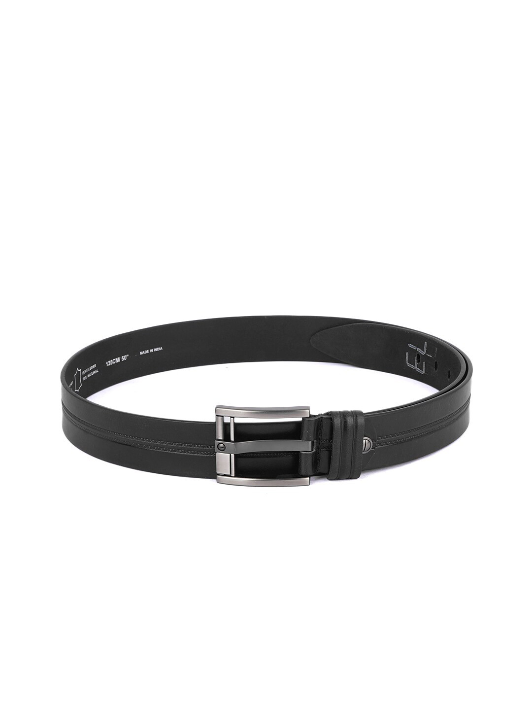 Style SHOES Men Black Leather Belt