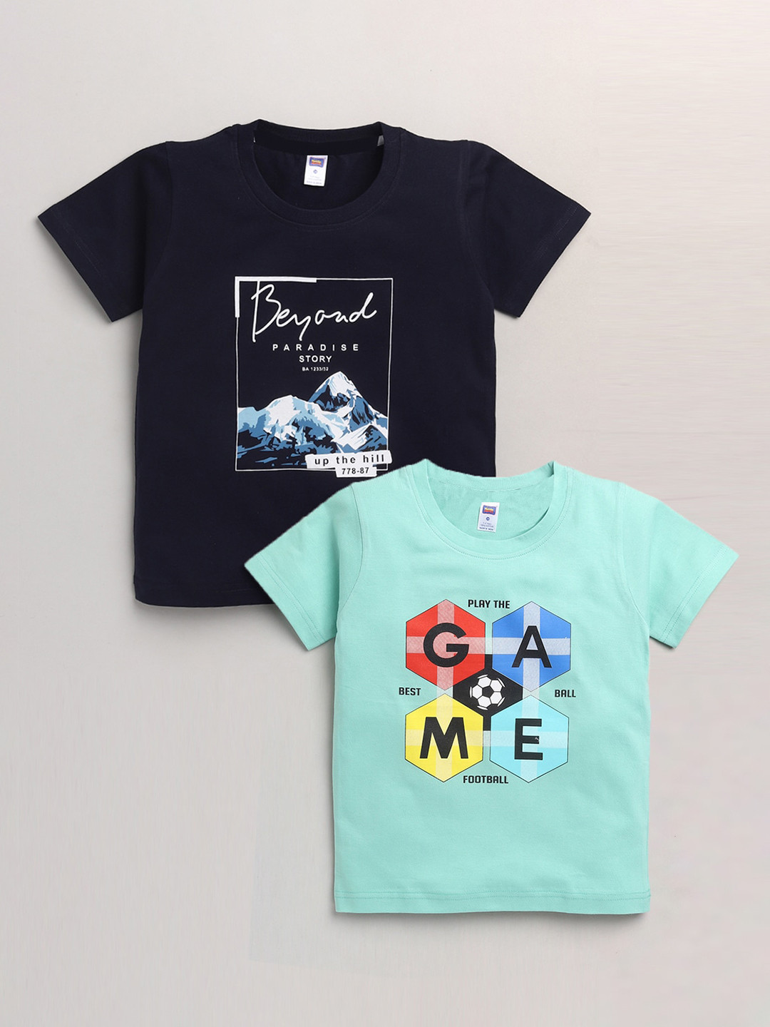 Nottie Planet Boys Pack OF 2 Printed T-shirts