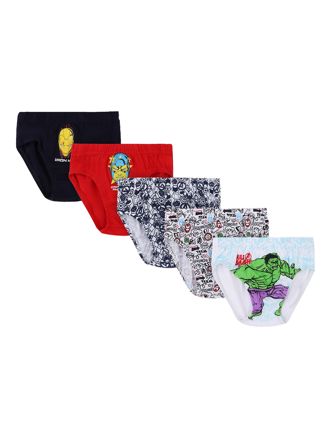 Bodycare Kids Boys Pack of 5 Avengers Assorted Cotton Basic Briefs KIA9406A-PK001