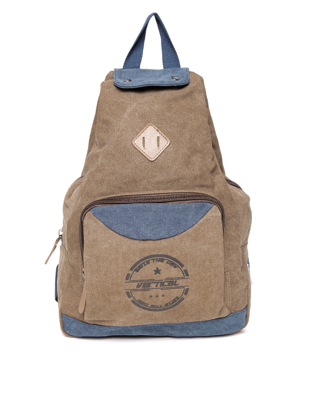 THe VerTicaL Unisex Brown Solid Backpack