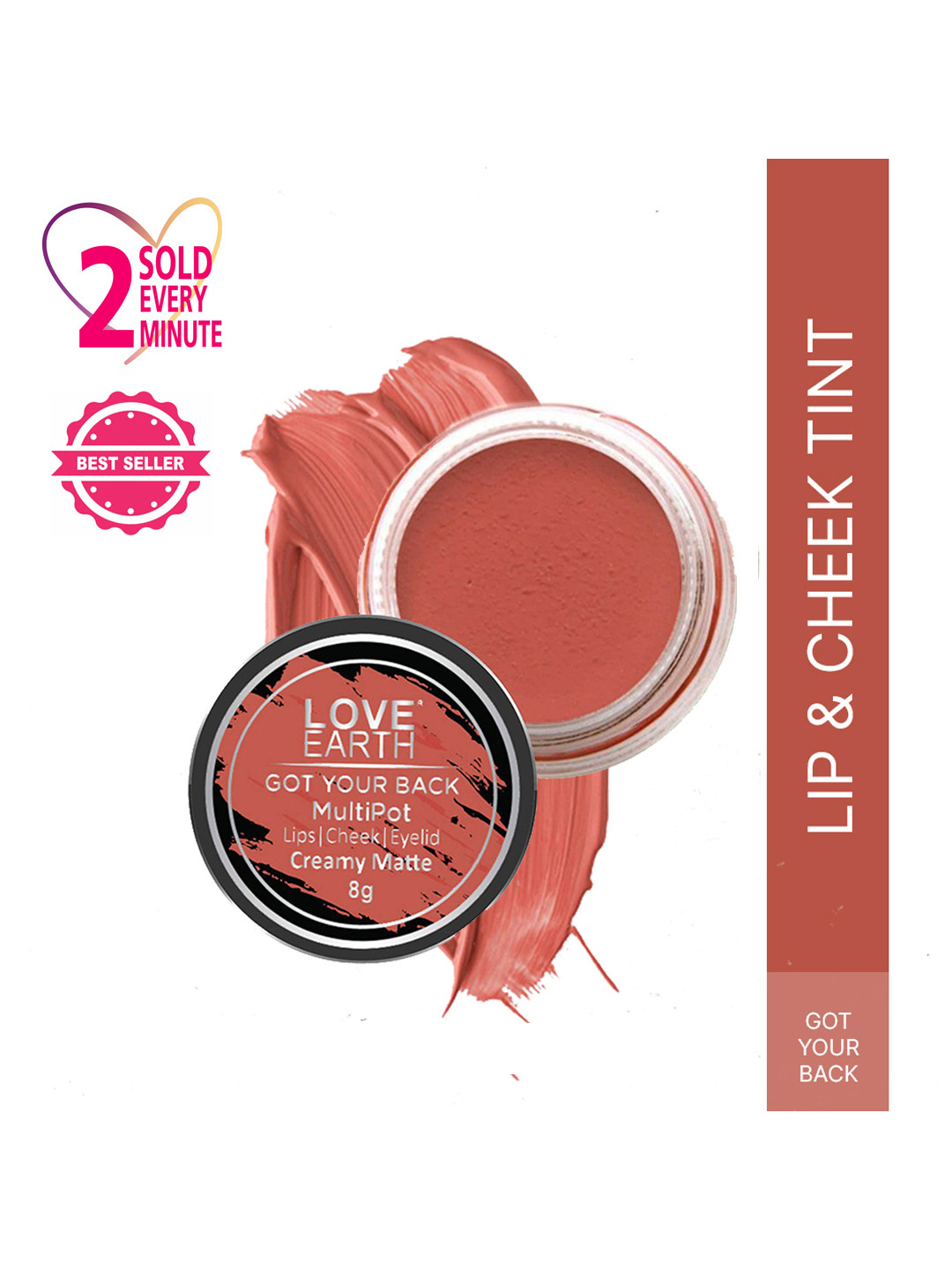 LOVE EARTH Multipot Creamy Matte Lip-Cheek-Eyelid Tint 8 g - Got Your Back