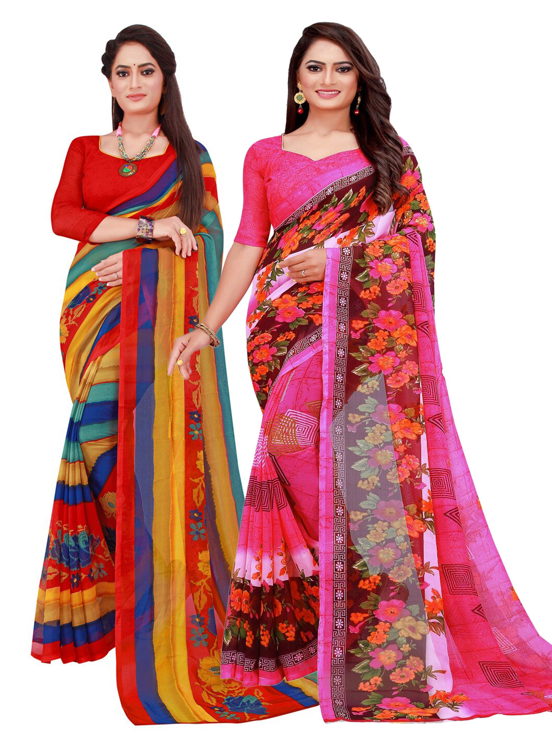 Florence Pack of 2 Pure Georgette Sarees