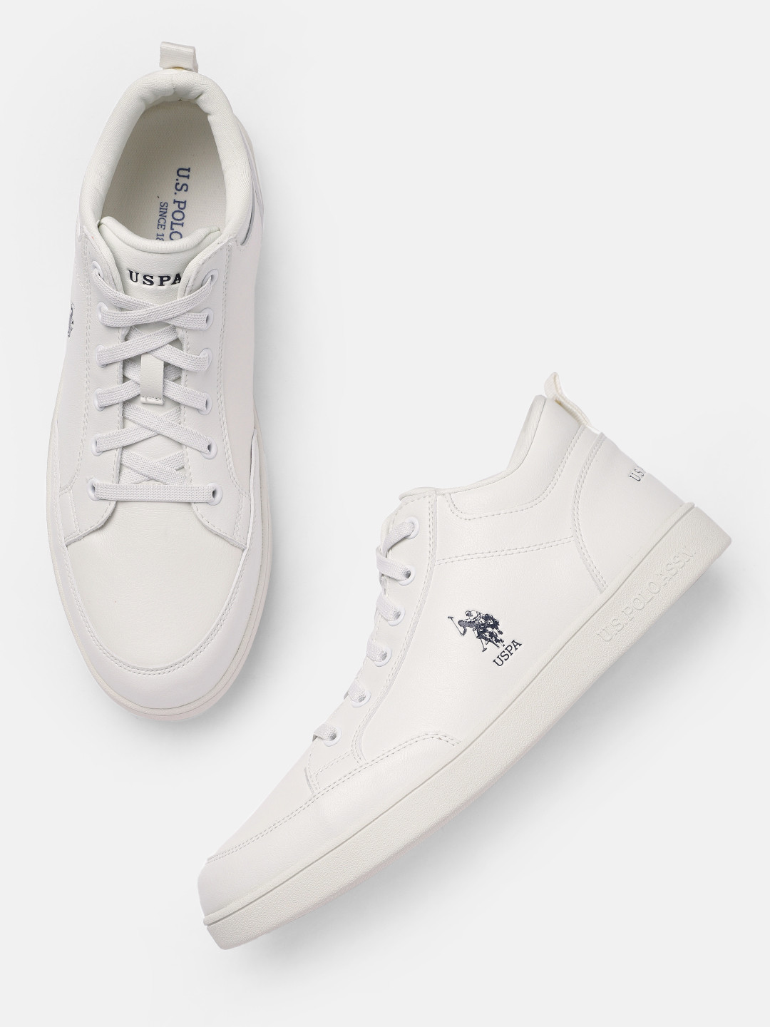 U.S. Polo Assn. Men Off White DOLFI 4.0 Sneakers