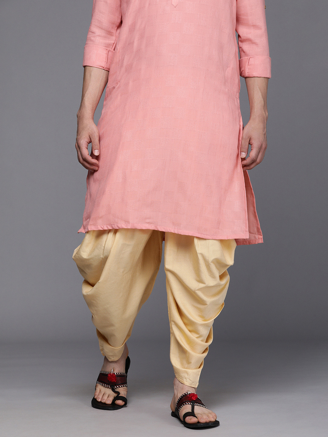 Manyavar Men Beige Solid Patiala