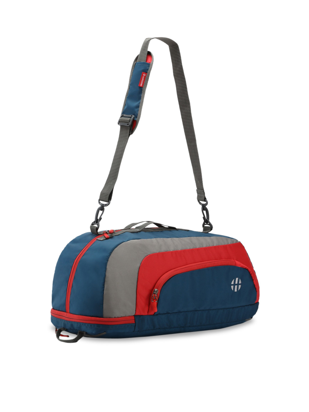 Harissons Navy Blue & Red Solid Jake Gym Duffle Bag