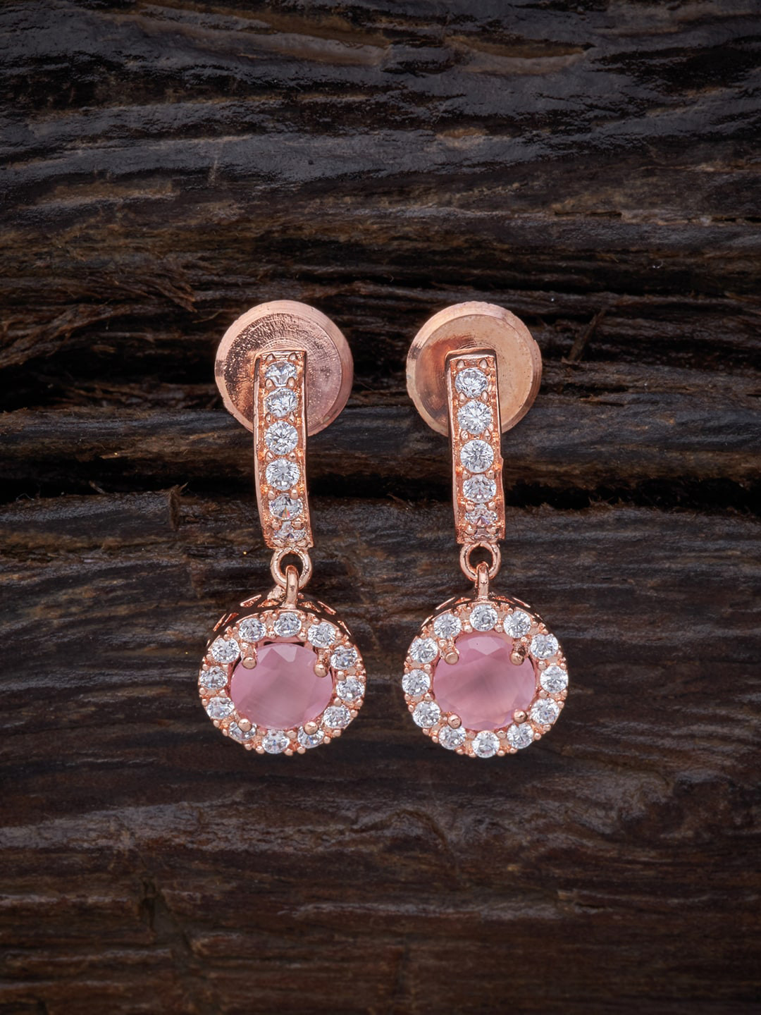 Kushal's Fashion Jewellery Embellished Bridal White Drop Earrings