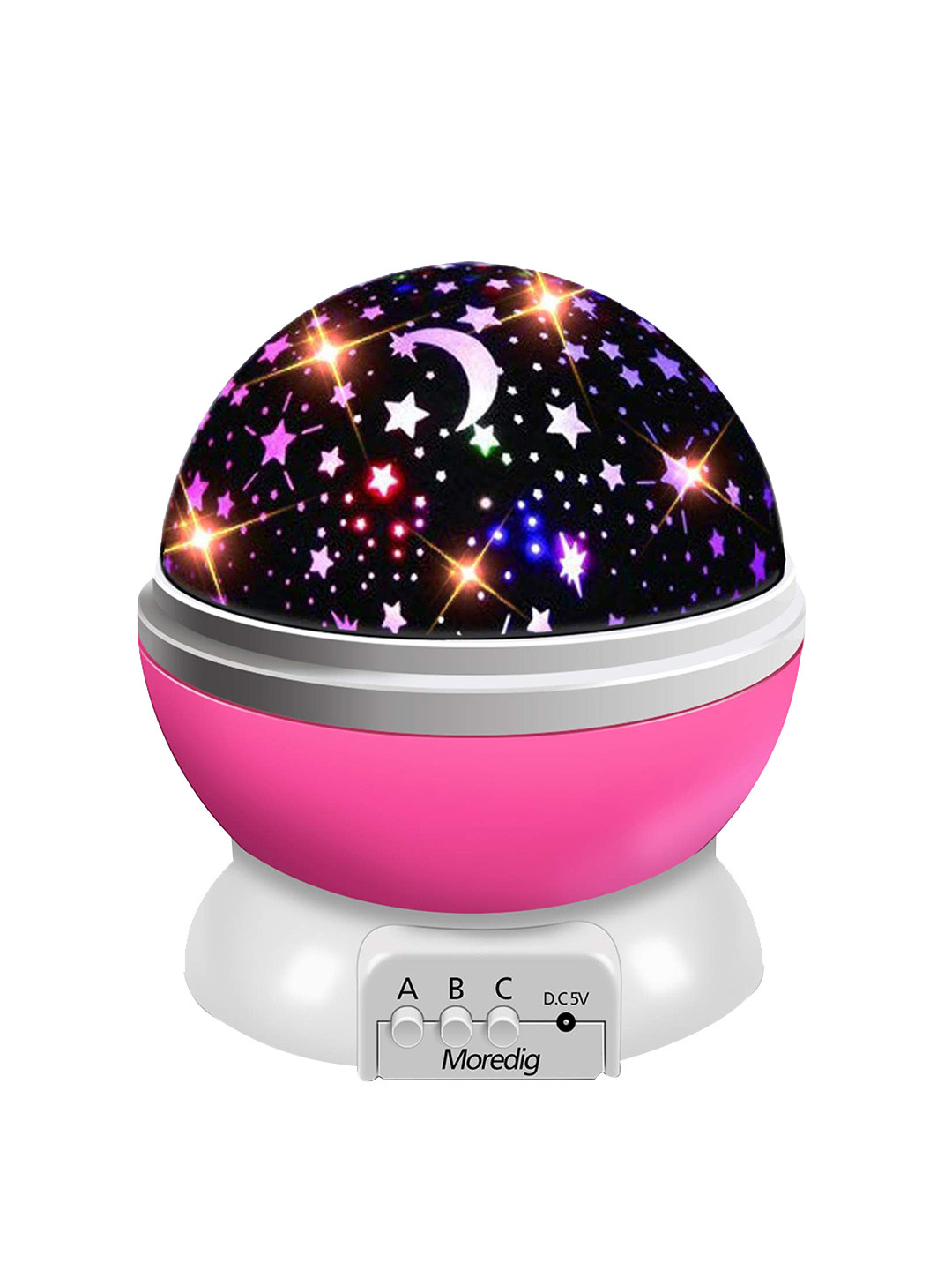 SKYLOFTS Pink Rotating Star Projector Lamp with 360 Degree Projection