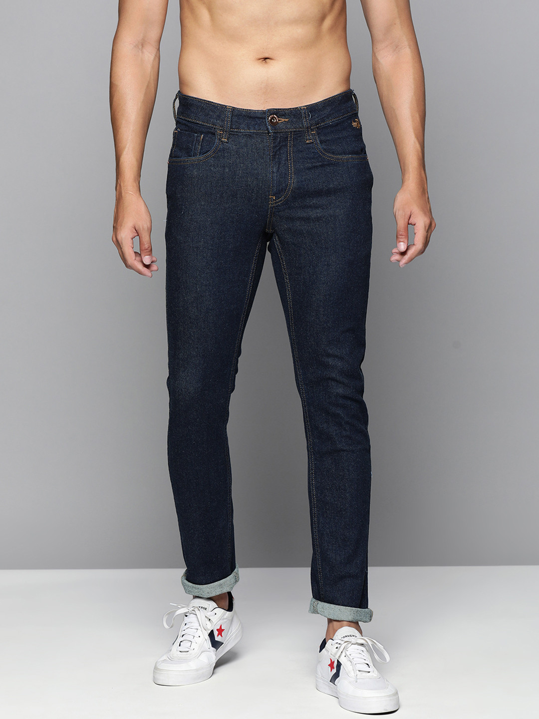 Flying Machine Men Blue Jackson Skinny Fit Low-Rise Stretchable Jeans