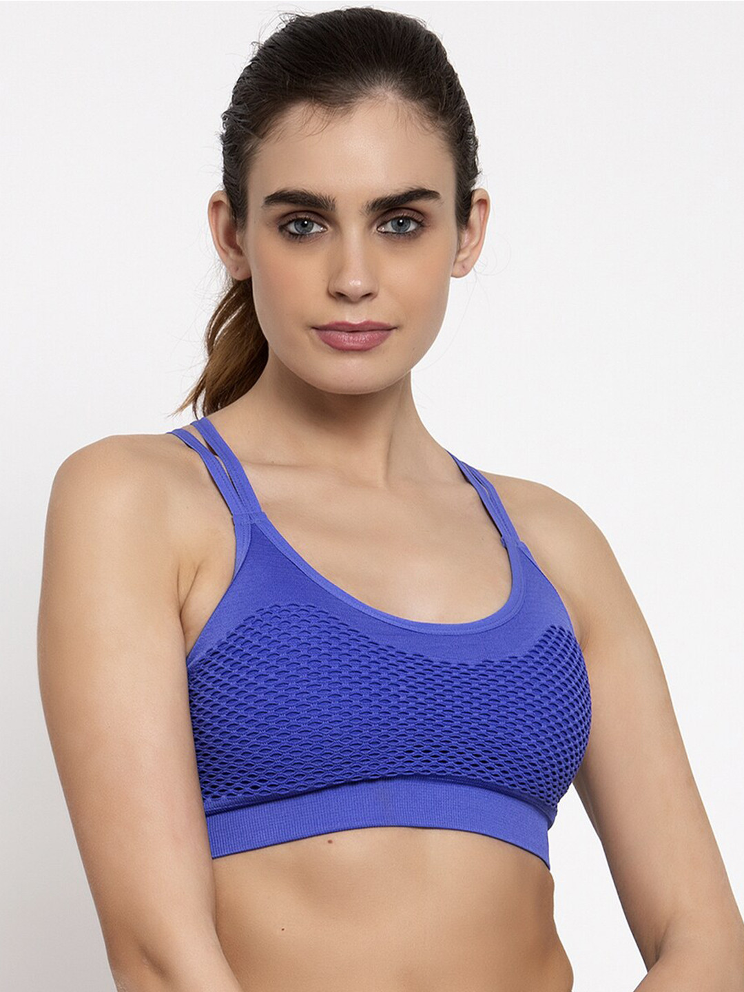 MAKCLAN Blue Lightly Padded Non-Wired Bra