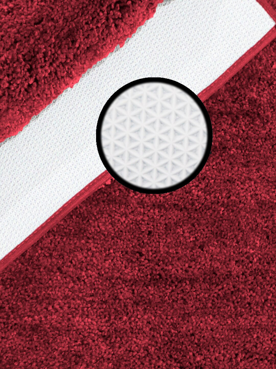 LUXEHOME INTERNATIONAL Maroon Anti-Skin Doormat