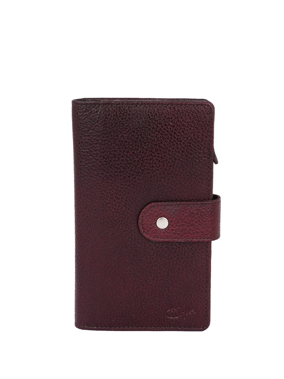 Style SHOES Women Maroon Leather Two Fold Wallet