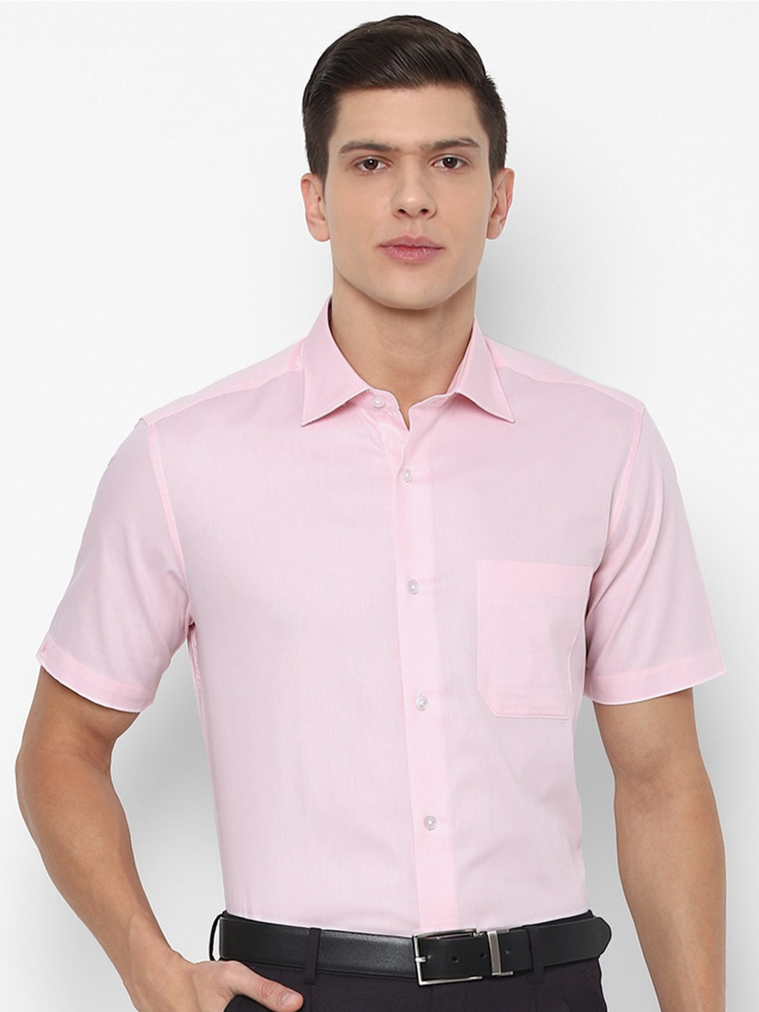 Louis Philippe Men Pink Formal Shirt