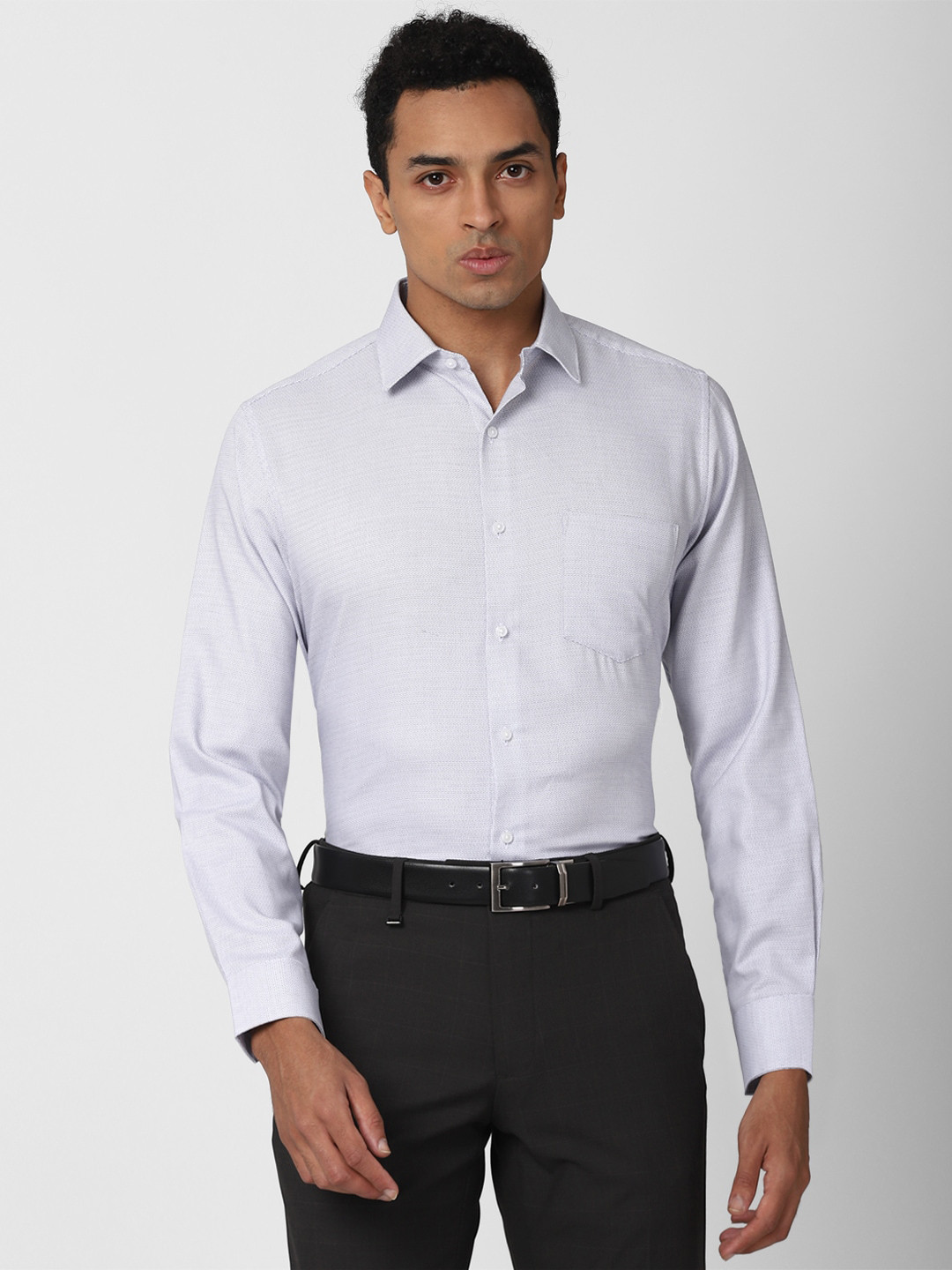 Van Heusen Men Grey Formal Shirt