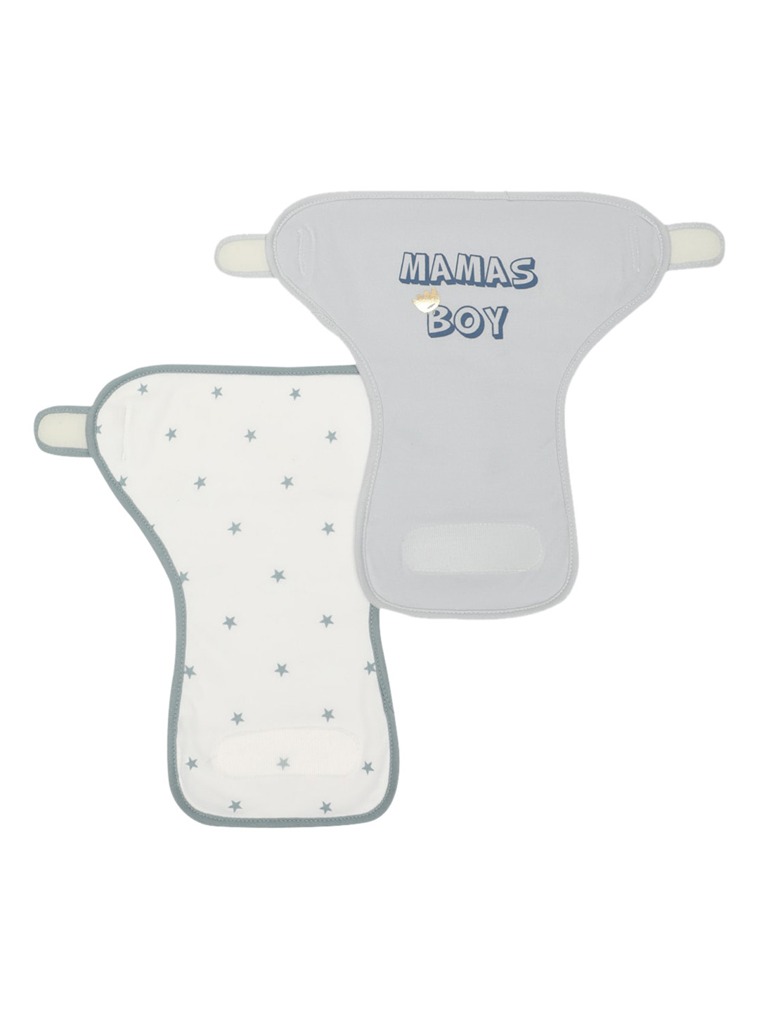 MiArcus Printed Adjustable Reuseable Diaper Cover for 0-3 M Pack of 2 - Grey